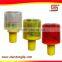 red/yellow solar flashing power street led traffic warning light