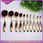 Professional Rose Gold Handle Oval Toothbrush Makeup Brushes Set
