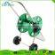 Retractable garden water hose reel cart with plastic plate,connector and handle