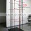 Red metal hanging bag display stand