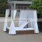 Wicker Furniture Quadrate Double Fabric Sun Loungers