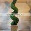 Wholesales artificial boxwood spiral indoor artificial trees, spiral topiary tree
