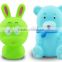 Custom long ears green plastic rabbit toys wholesale