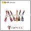 Colorful Leather Fringe Keychain Purse Charm Twister Tassel Key Holder