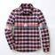New Design Spring Middle Classic School Uniform Plaid Shirt