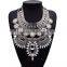 western luxury vintage cross gold coin crystal necklace