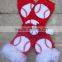 wholesale red legging football pattern 100% cotton baby leg warmers