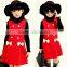 2016 new girls in autumn child bow double breasted Princess Dress skirts children A word skirt