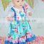 Baby Girl Christmas Dress Kids Reindeer Printed Flutter Sleeve Dress