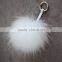 Myfur Hot Sell Raccoon Fur Pompom Keyring Fur Pom Pom Keychain