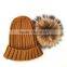Myfur Detachable Natural Raccoon Fur Pompom Knit Hat Wholesale Winter Cap
