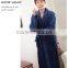 Thick Navy Blue Flannel Fleece Men's Bathrobe