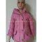 2015Medium Style Pure Color girls Cotton-Padded Clothes With Fur Collar