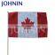 Wholesale 30x45cm 75D Polyester Silk Screen Printing Custom Canada Hand Flag Waving