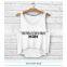 Fashion Girls 3D Design Sleeveless Sports Gym Irregular Tank Top With Pattern For Women