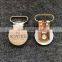 Lead free metal suspender clips/custom logo pacifier clip (15MM,20MM,25MM)