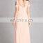 Fancy Chiffon Sweetheart Ladies Maxi Dress with Ruched Sleeves