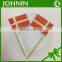 high quality decorative national small paper flag with wooden stick