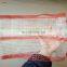Pe plastic knitted raschel mesh bag in rolls for automatic packing