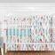 2020 New Skin-Friendly Multiple Printed Baby Crib 4 Pieces Bedding Set