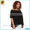 Plus Size Top Quality Short Sleeve Off the Shoulder High-Low Hem Blouse