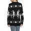 Women's Christmas Knitted Holiday Simplicity Reindeer Pattern Sweater