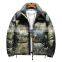 Wholesale Custom Winter Windbreaker coat men's overcat down jacket thick hooded winter jacket plus size bubble coat