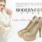 8 years of manufacture new coming lady platform crystal dress high heel shoes