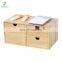Mini Bamboo Desk Organizer Tabletop Cosmetic Storage Organization for Office or Home (3 Drawer with Big Drawer)
