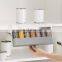 Hanging Type Kitchen Plastic Spice Jar Rack Set Organizer Glass Seasoning Bottle