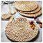 Traditional Art Decor Vintage Pastoral Style Sustainable Handmade Woven Round Straw Water Hyacinth Placemats