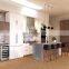 Modern Korean Movable l Shape Simple High Glossy Grey Lacquer Kitchen Cabinet European