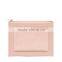 Guangzhou Hot sale pink suede pocket and calfskin leather evening party clutch pouch clutches bag for woman