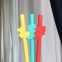 Amazon Best Seller BPA Free elastic Colorful Rubber Silicone Straws For Drinking