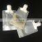 Custom reusable matte abrasif 30ml liquid doypack small clear refillable stand up travel pouch with spout