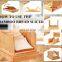 Compact Bamboo Wood Slicing Tray Bread Cutting Board Built-In Handles