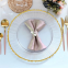 Factory Direct Supply 13 inches Clear Wedding Charger Plates With Rose Gold Silver Rimmed