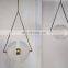 Modern Solid Brass Pendant Lamp LED Light Source with Glass Body Warm White Middle-Sized Light Chandelier for Living Room