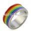 custom wholesale stainless steel colorful ring