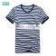 custom wholesale v neck stripe t shirt