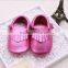 multiple colors children tassel shoes 100%handmade toddler baby moccasins for 0-3 years