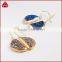 Fashion Women Jewelry Hoop Titanium Rainbow Druzy Diamond Earring Models 18K Gold Plated Earring