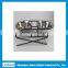 Hot sale three stage adjustable pet feeder with two stainless steel bowls