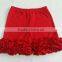 Wholesale baby ruffle shorts soft knit cotton baby icing ruffled shorts