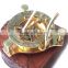 Beautiful Brass Maritime Gift Compass-Sundial compass With Leather Box 13499