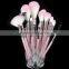 White transparent cosmetic makeup brush holder acrylic