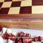 Book Style Wooden Folding Chess Game Set With Elastic Bells To Hold The Checkers Inside The Chess Box With King Height 2.2 Inch