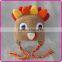 Handmade Milk Cotton Baby Crochet Turkey Hat