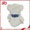2015 High quality custom plush white bear with scarf