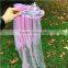 Hot Sale Kids Plastic Crown Pink Polyester Tulle Garland